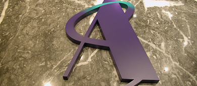 Premium metal letters for display and branding